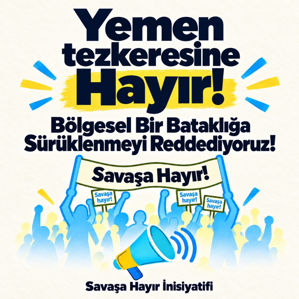 Yemen tezkeresine hayır kampanya posteri